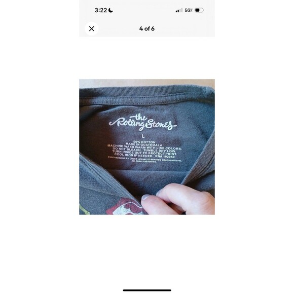 Rolling Stones Gray Graphic T Shirt Size L 100% Cotton Mick Jagger - Picture 16 of 16